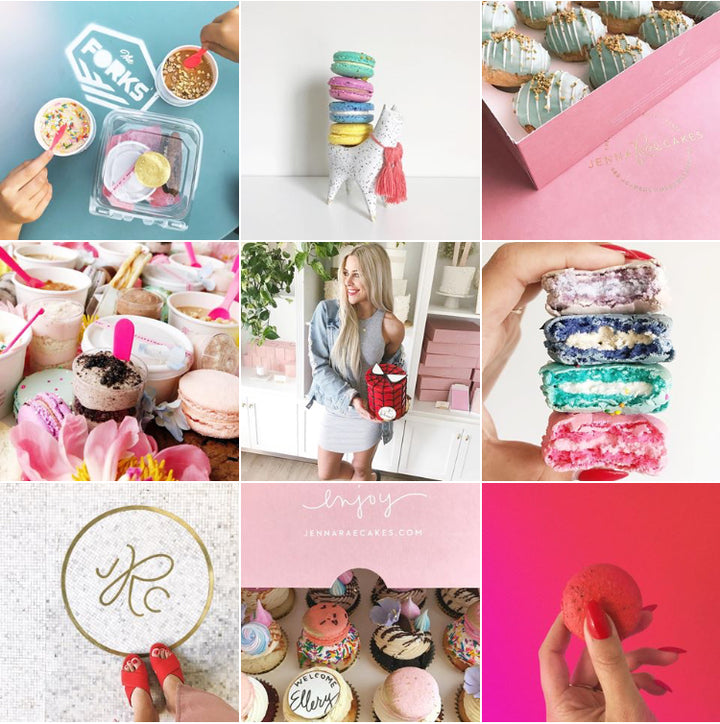 Jenna Rae Cakes Instagram Grid fro 2018
