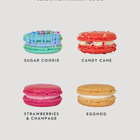 Candy Cane Macarons - Tray of 40 Macarons