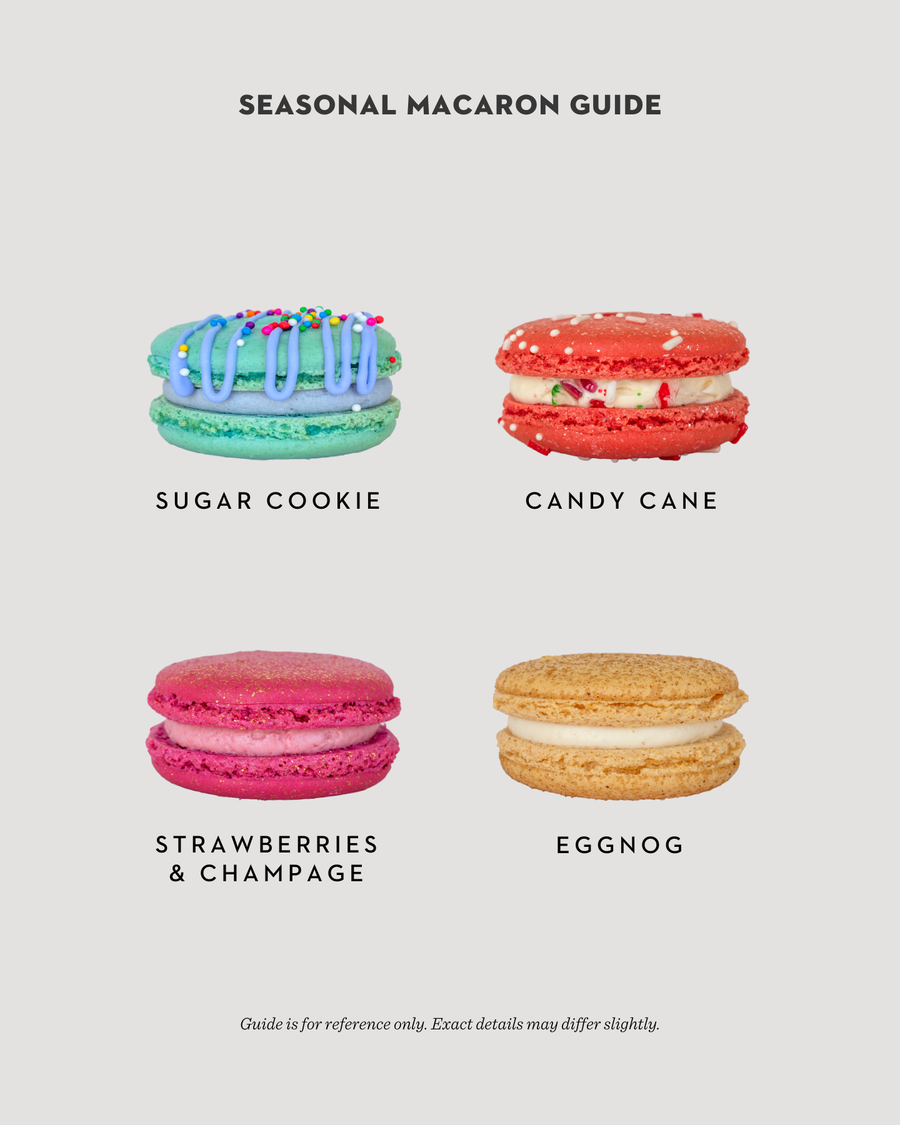 Candy Cane Macarons - Tray of 40 Macarons