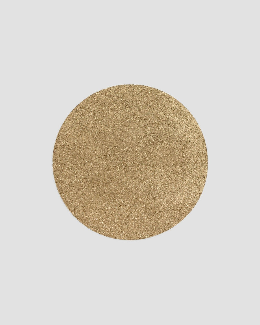 A package of 3 Jenna Rae Cakes Antique Gold Edible Lustre Dust (20g each) containers, featuring round, flat discs with a sparkling gold finish, is displayed on a plain white background.