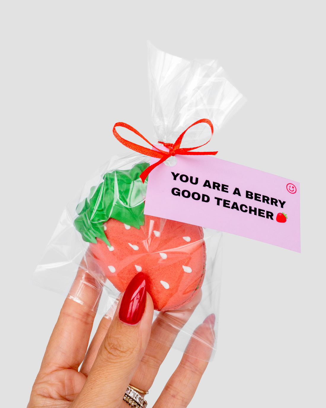 Berry Good Teacher Macaron