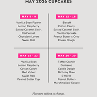 Box of 6 Weekly Cupcakes