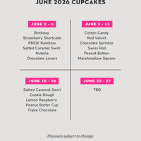 Box of 6 Weekly Cupcakes