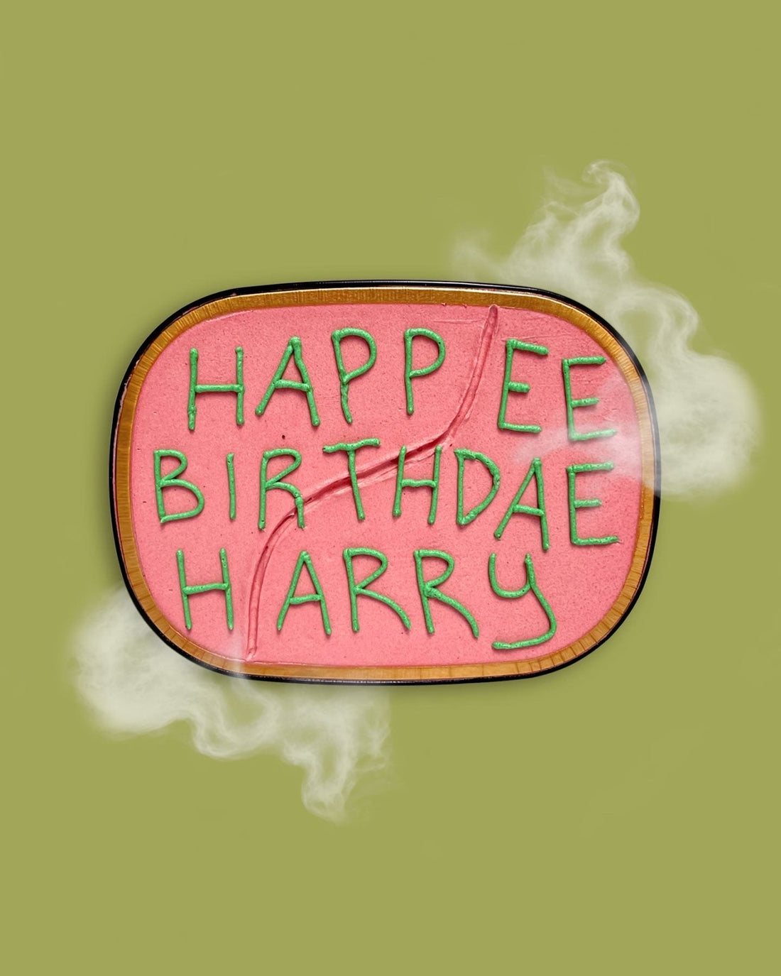 Happee Birthdae Harry Snack Cake