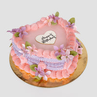 Sugar Flower Heart Cake