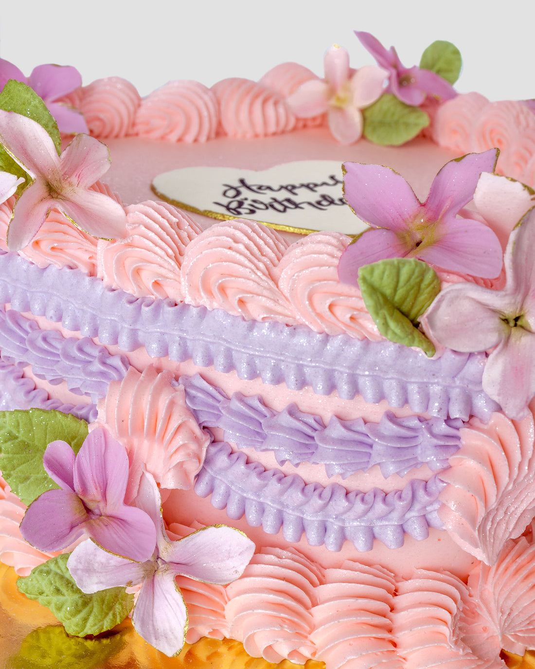 Sugar Flower Heart Cake