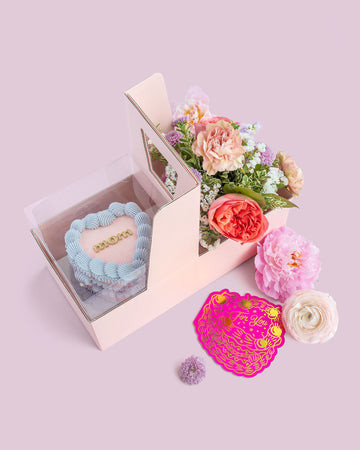 Cake and Flowers For Mom