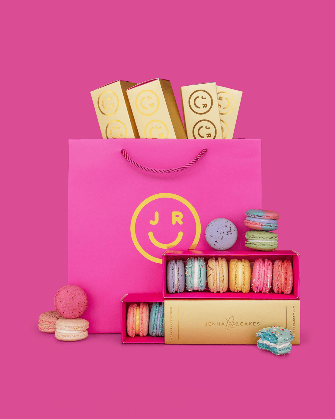 Raspberry Macarons - Tray of 40 Macarons