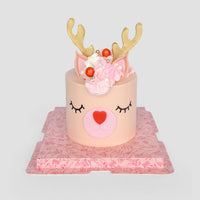 Mini Reindeer Vanilla Sprinkle Cake