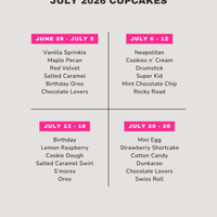 Box of 12 Weekly Cupcakes