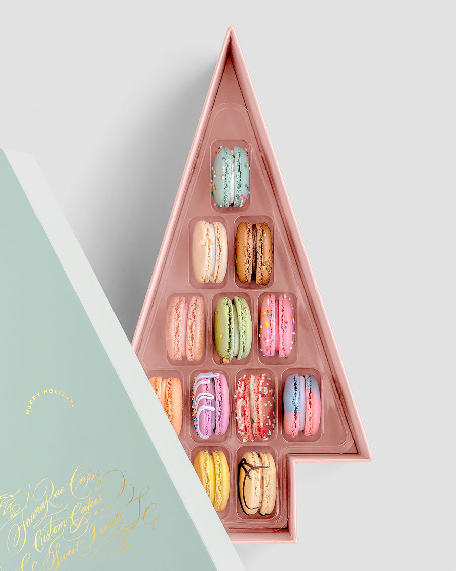 Christmas Tree Macaron Gift Box