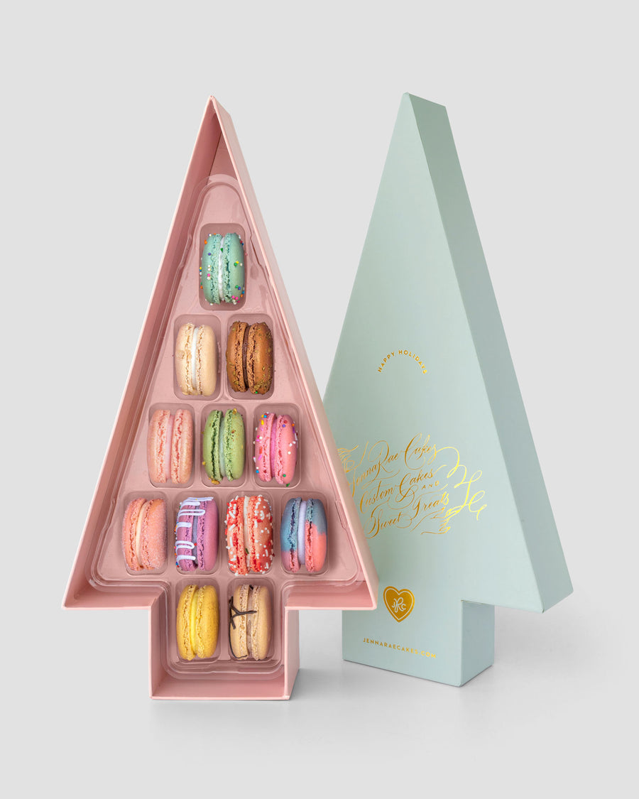 Christmas Tree Macaron Gift Box